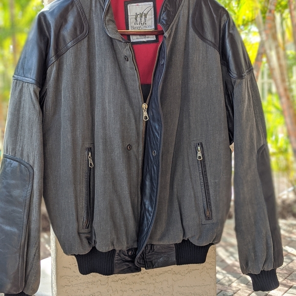 Vintage Henry Cotton's Men Leather Bomber Jacket - Picture 2 of 8